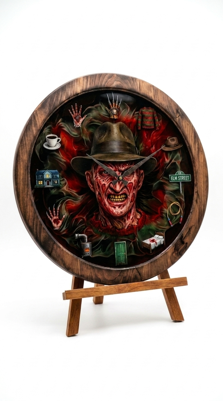 Freddy Krueger Horror Clock